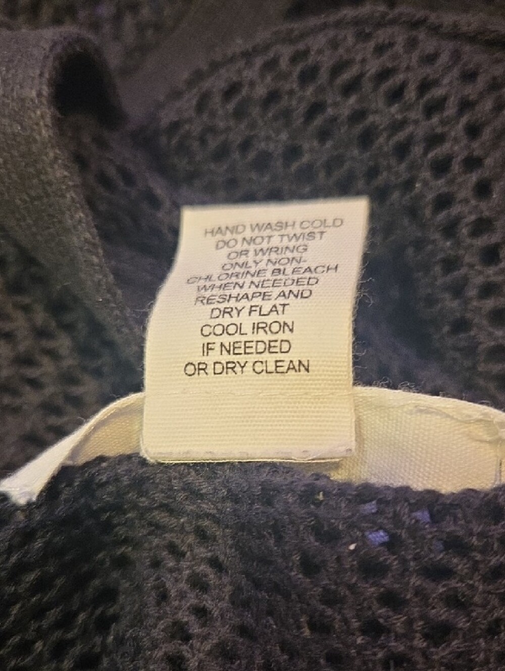 Workshop Republic Clothing Black Open-Front Mesh Knit Cardigan - Picture 5 of 5